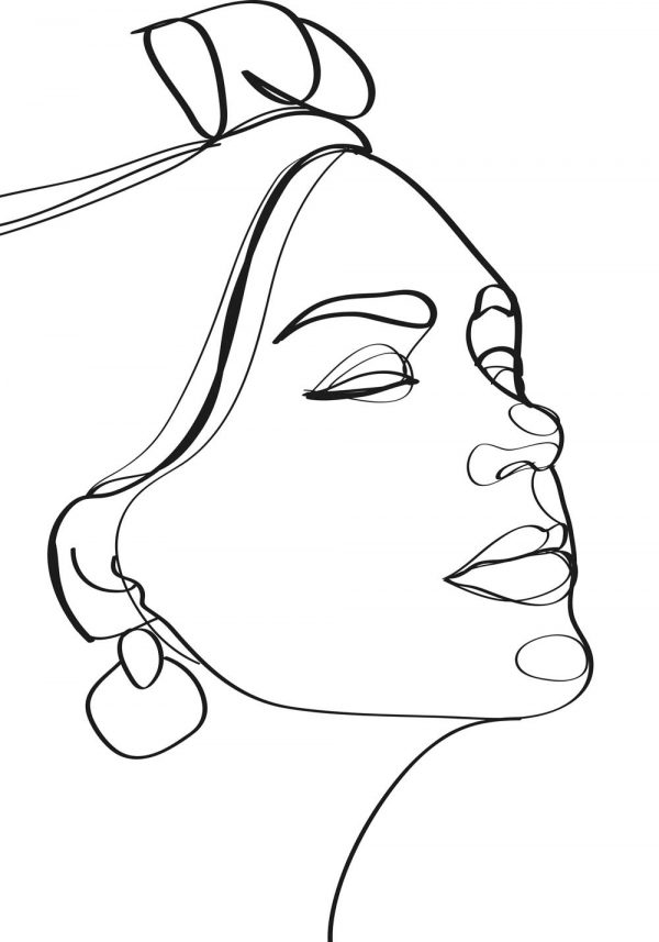 Plakat minimalistyczny z kobietą