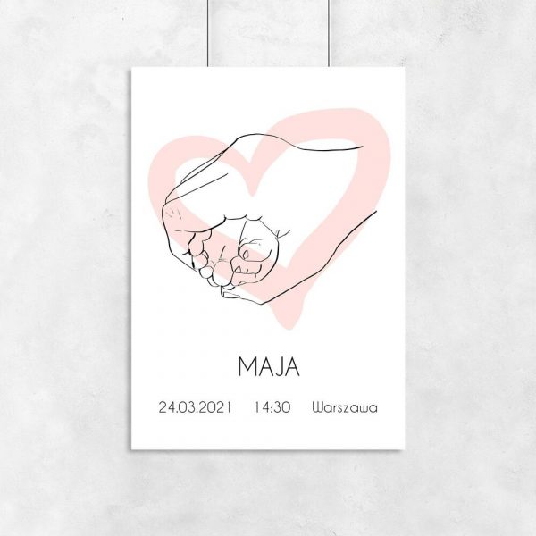 Plakat dziecięcy z imieniem dla dziewczynki