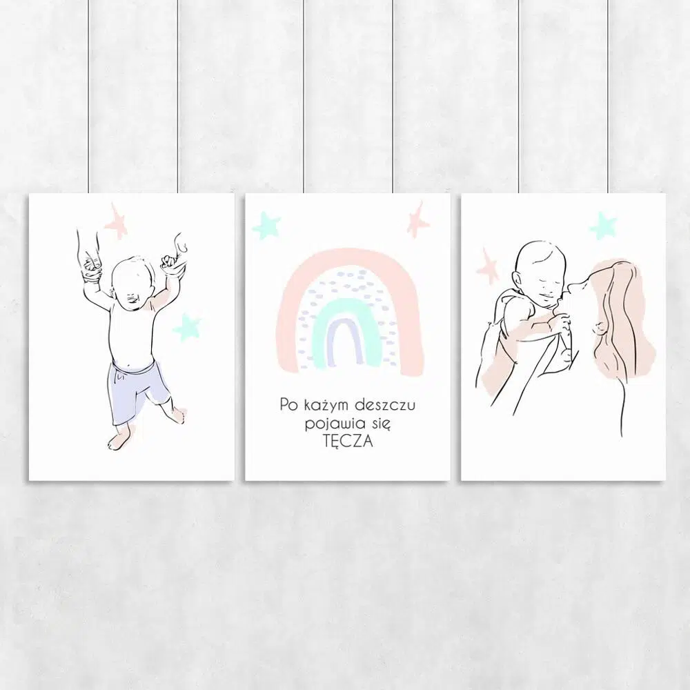 Plakat z tęczą