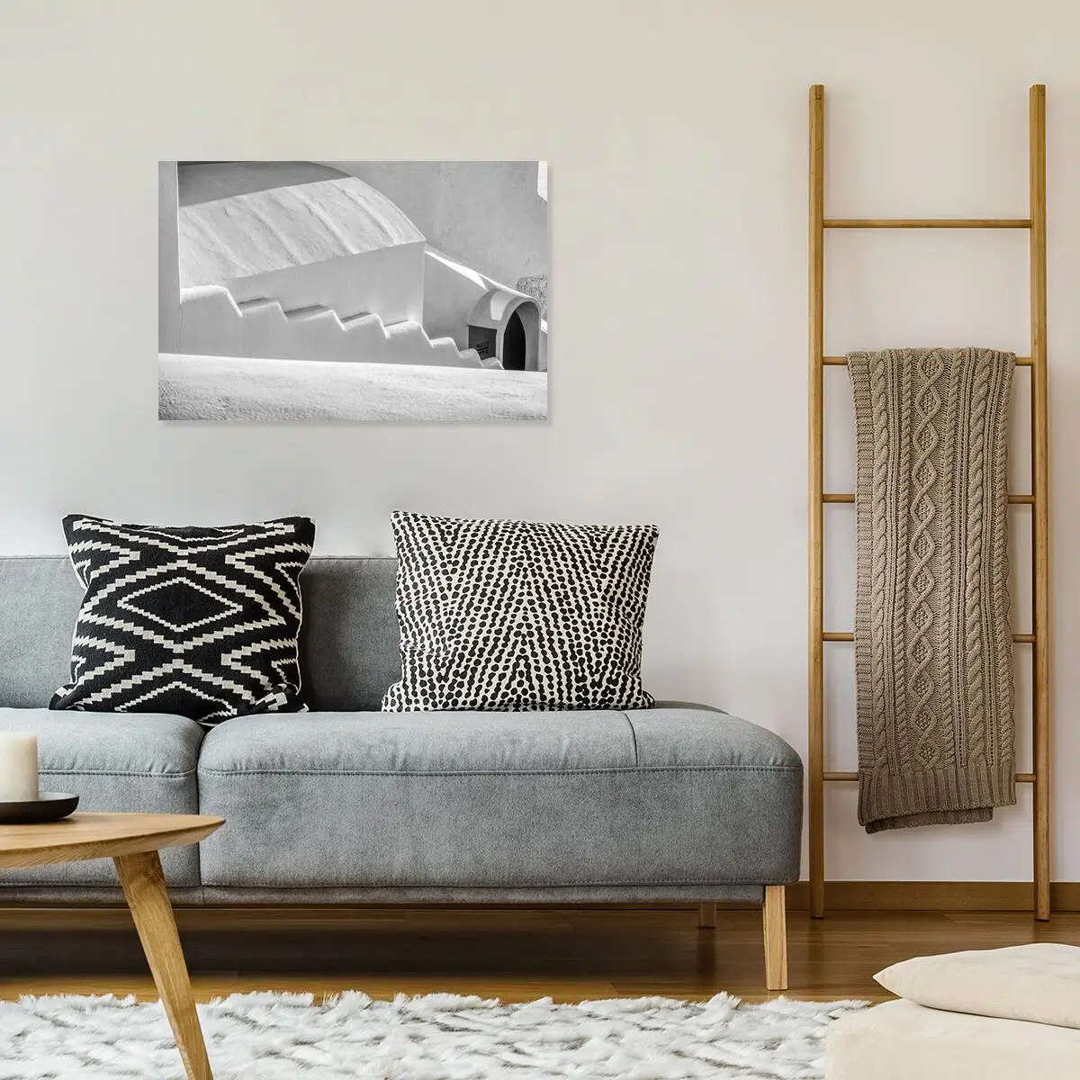 Obraz z greckim budynkiem do salonu