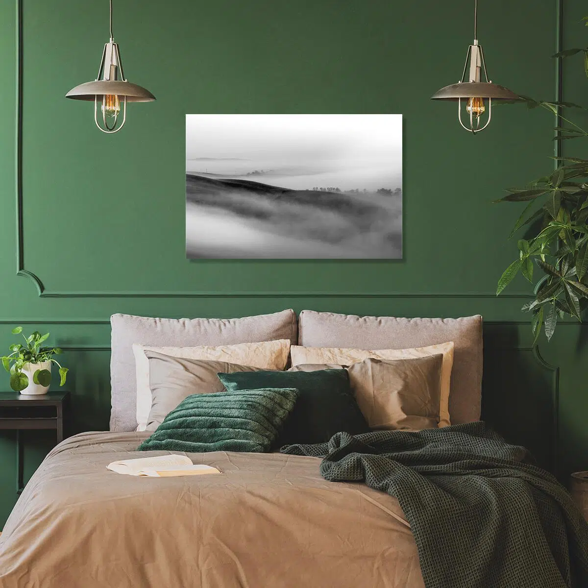 Obraz z mgłą do sypialni