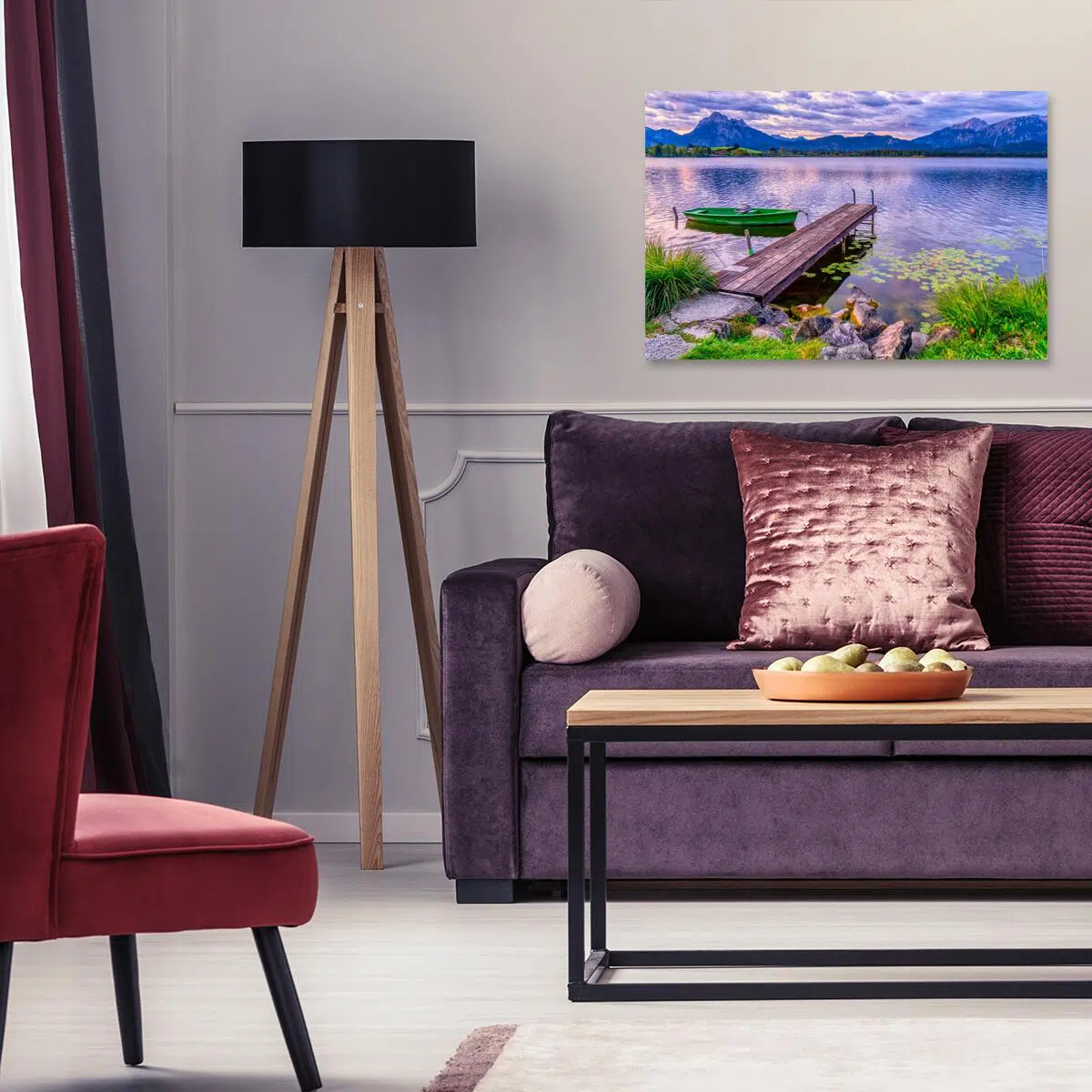 Obraz jezioro i góry