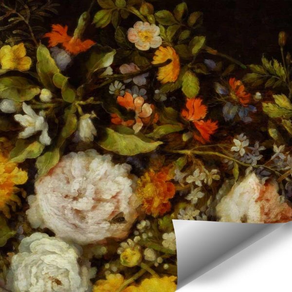 Tapeta z kwiatami do montażu z sypialni