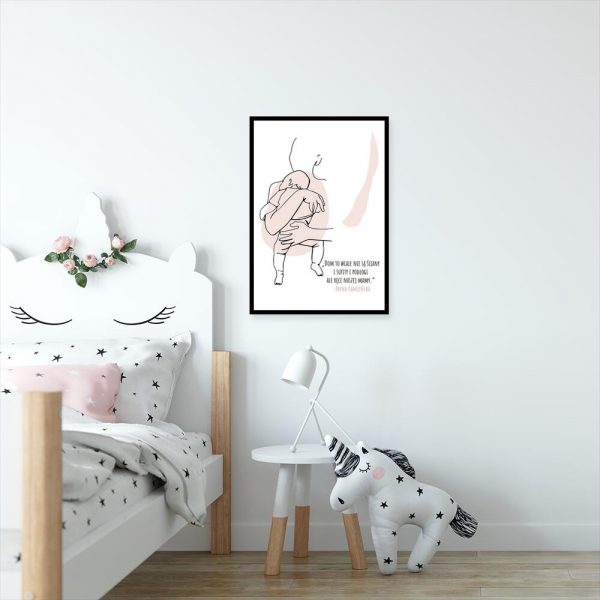 Plakat z napisem o mamie do pokoju dziecka