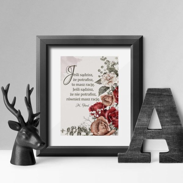 Plakat z życiową sentencją