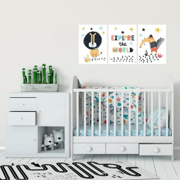 Plakat po angielsku z lwem