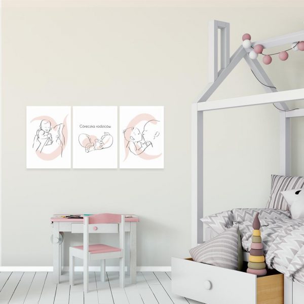 plakat tryptyk z bobaskiem