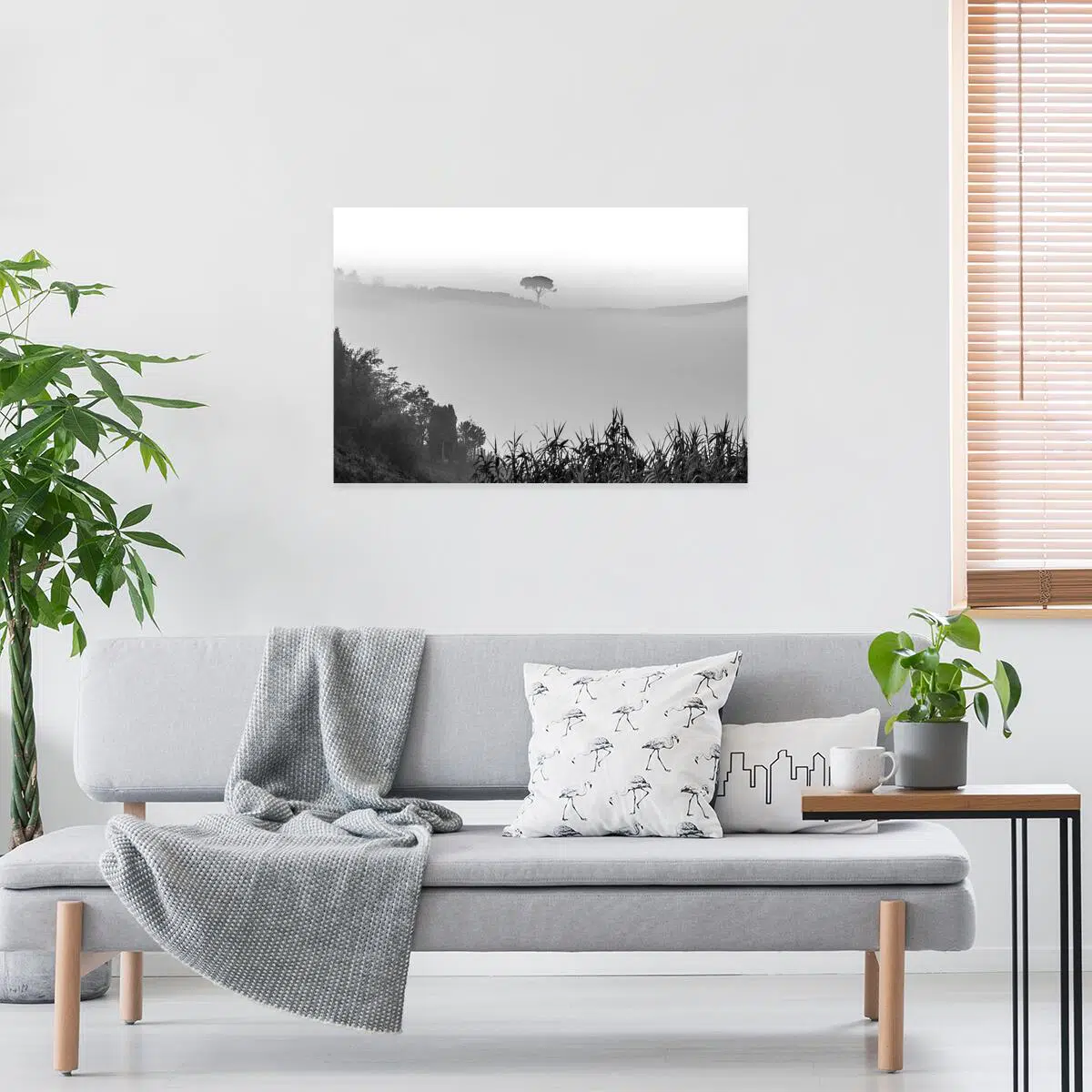 Obraz pejzaż z drzewem