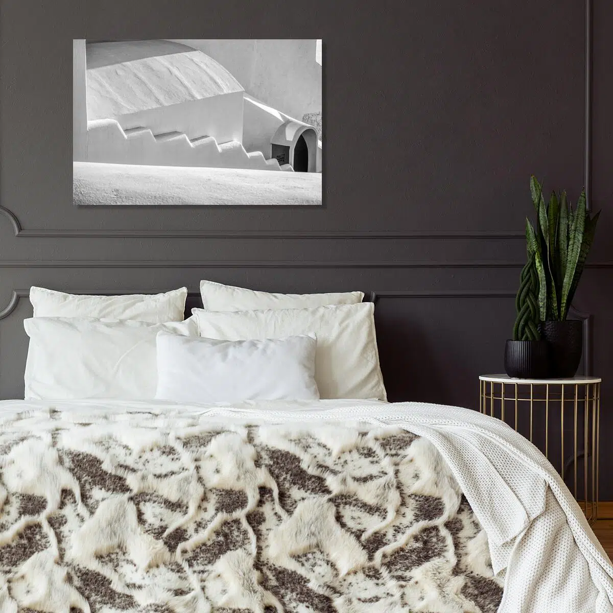 Obraz z greckim budynkiem do sypialni