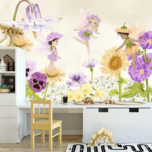 Foto-tapeta trzy rusałki na łące