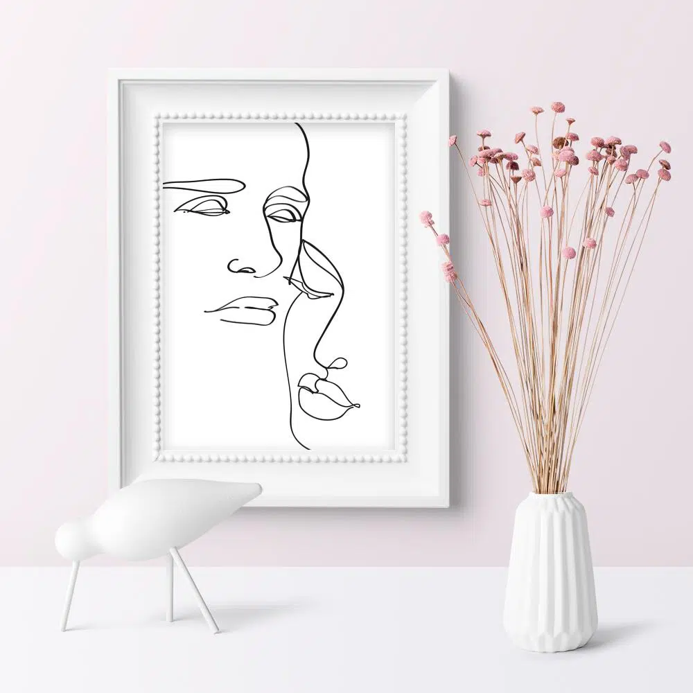 Plakat kobieta i mężczyzna