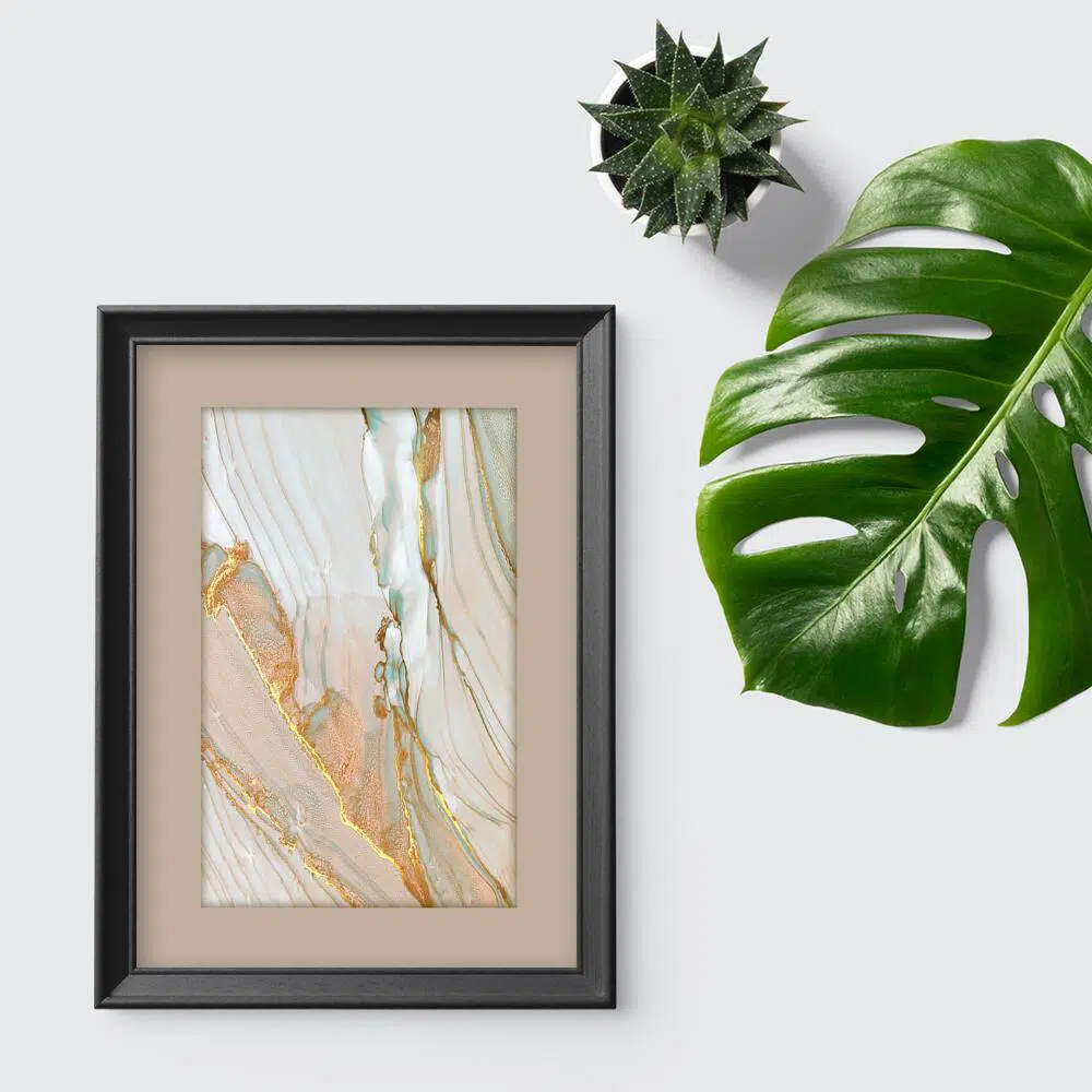 Afisz z plakatem o teksturze marmuru