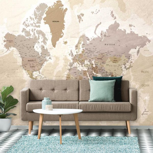 Miasta i państwa na fototapecie