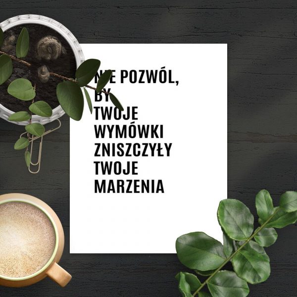 Plakat z typografią