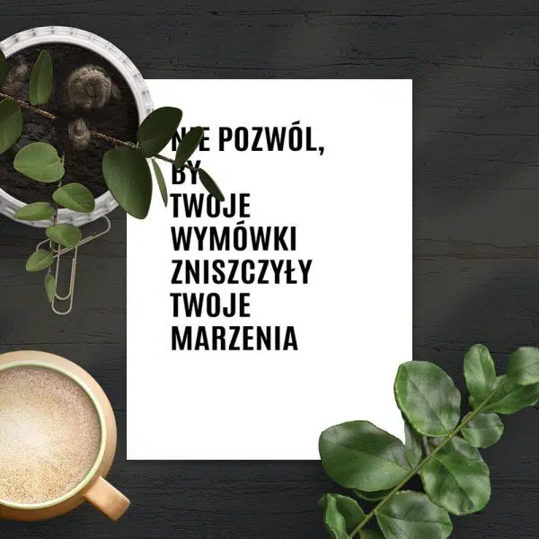 Plakat z typografią