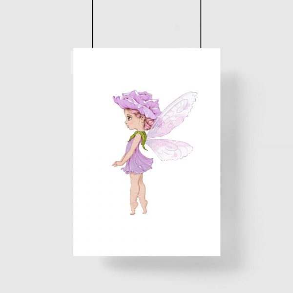 Plakat do pokoju dziewczynki - Liliowy elf