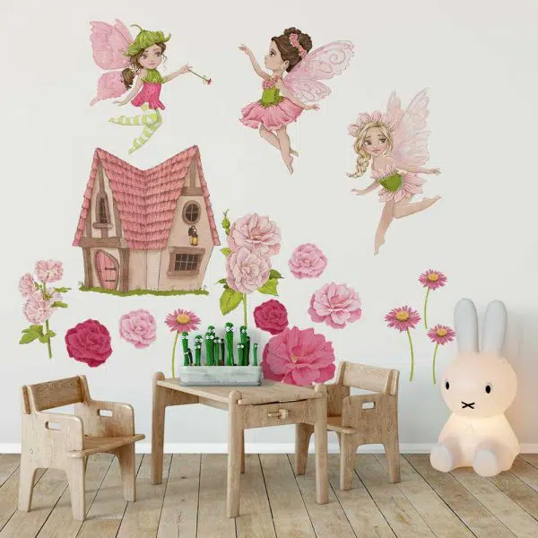 Zestaw naklejek dziecięcych z wróżkami