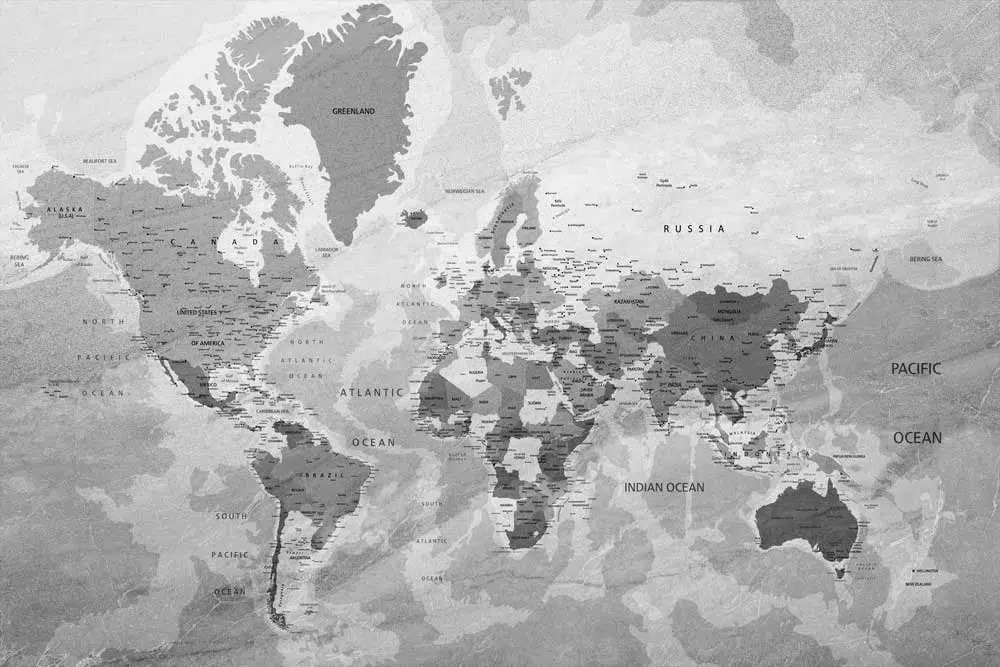 Tapeta polityczna mapa świata do pokoju nastolatka