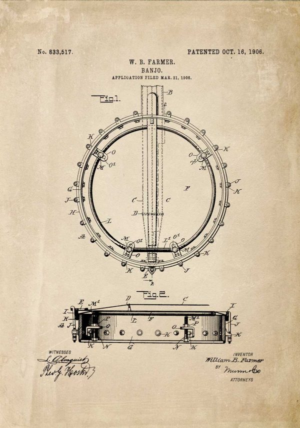 Plakat retro - Banjo