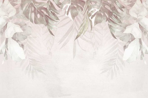 Tapeta z motywem liści tropikalnych