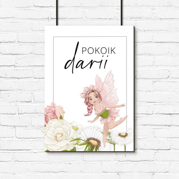 Plakat z imieniem dla dzieci - Dmuchawce