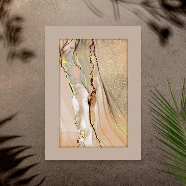 Plakat z brązowym akcentem