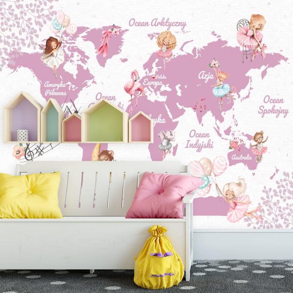 Tapeta misie na mapie świata