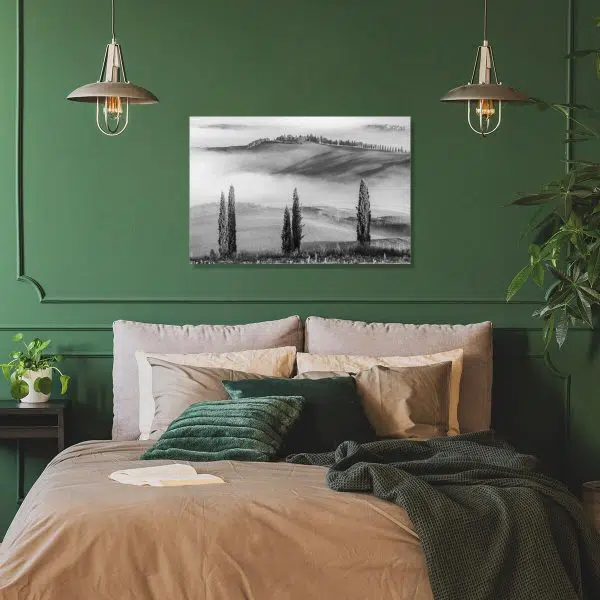 Obraz z motywem mgły do sypialni