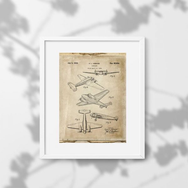 Plakat samolot dwusilnikowy