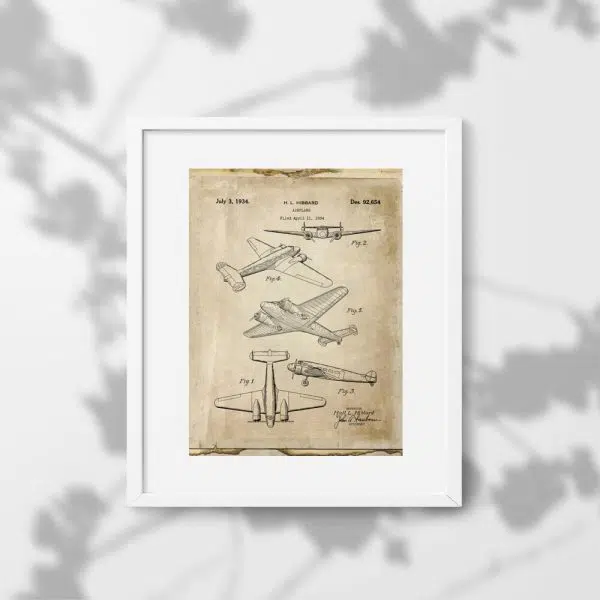 Plakat samolot dwusilnikowy