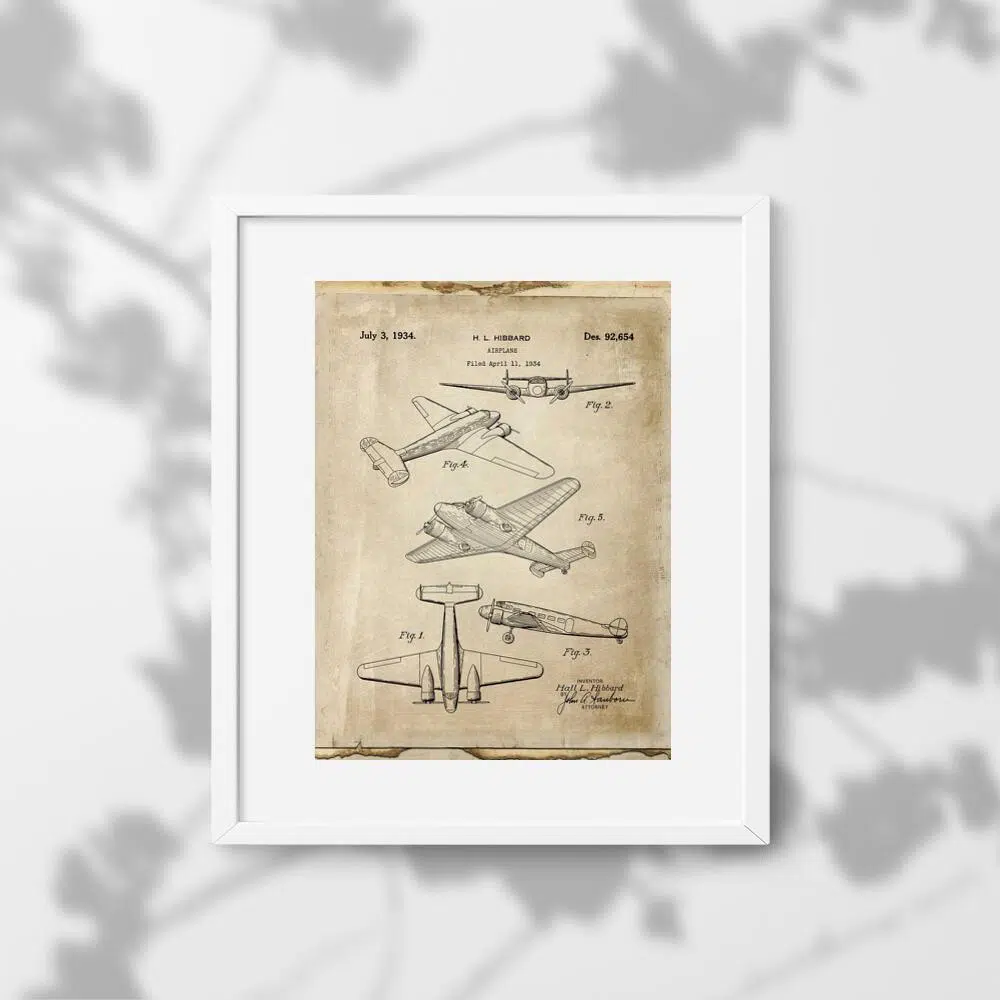 Plakat samolot dwusilnikowy