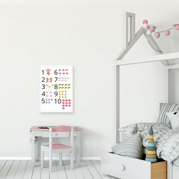 Plakat z cyferkami dla przedszkolaka