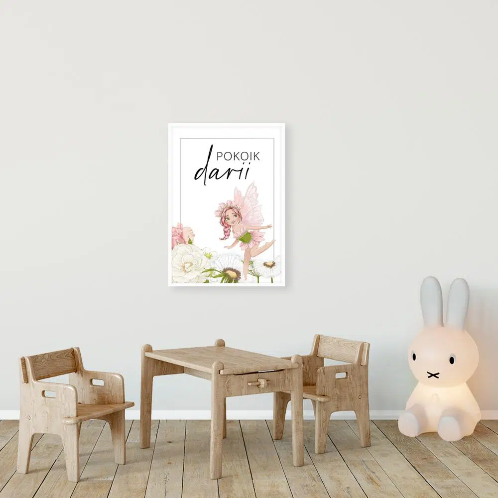 Plakat z imieniem nad łóżeczko dziecka - Dmuchawce