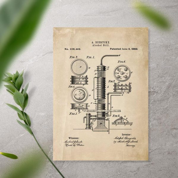 Afisz z patentem na maszynę