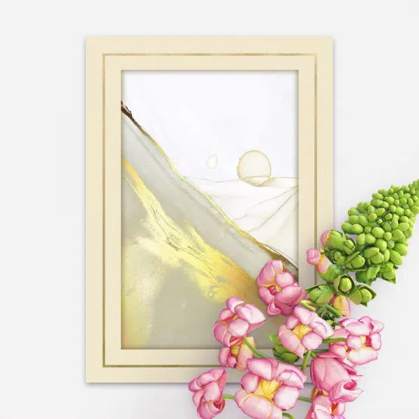 Plakat z marmurowym motywem i spękaniem