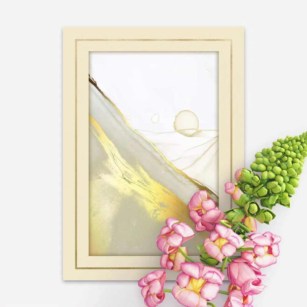 Plakat z marmurowym motywem i spękaniem