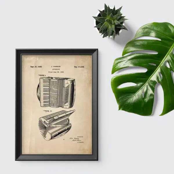 Plakat budowa akordeonu