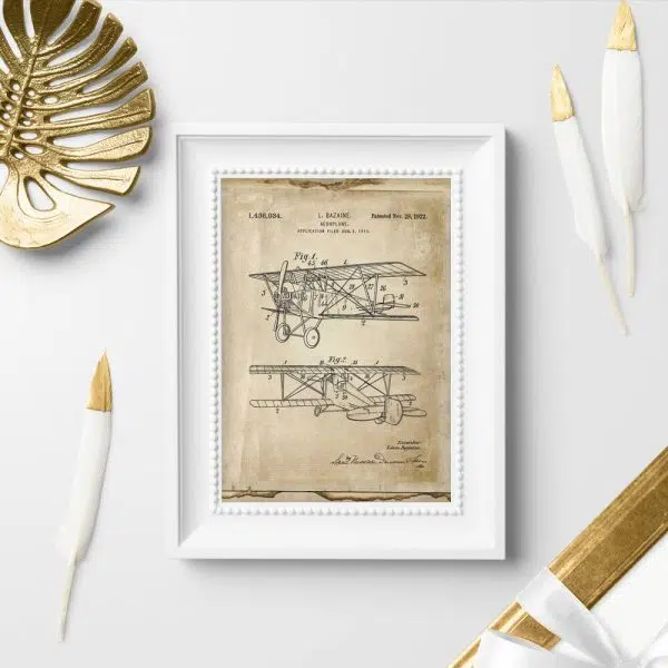 Plakat vintage z samolotem