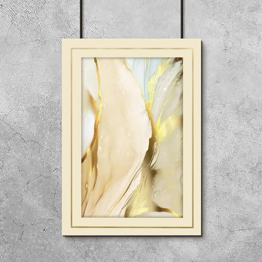 Wspaniała abstrakcja złoto i błękit - poster