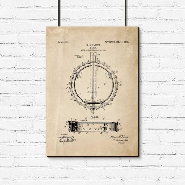 Plakat retro - Banjo do salonu