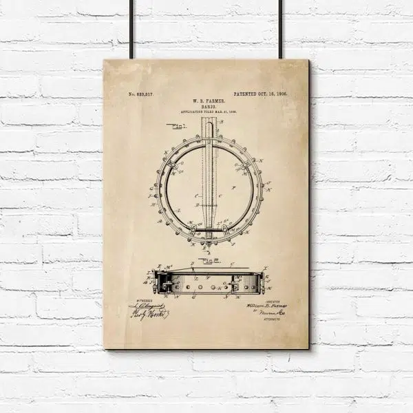 Plakat retro - Banjo do salonu