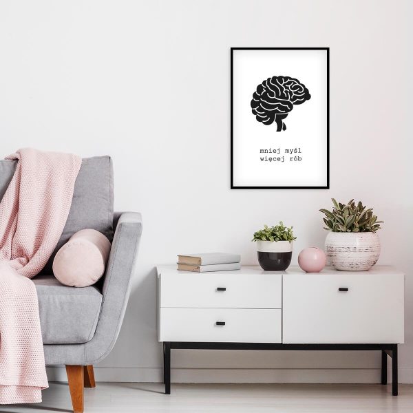 Plakat z napisem do salonu - Rób więcej