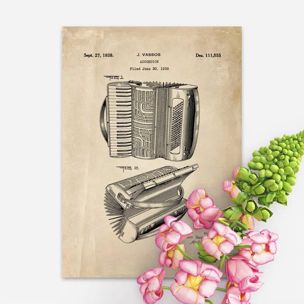 Plakat projekt akordeonu