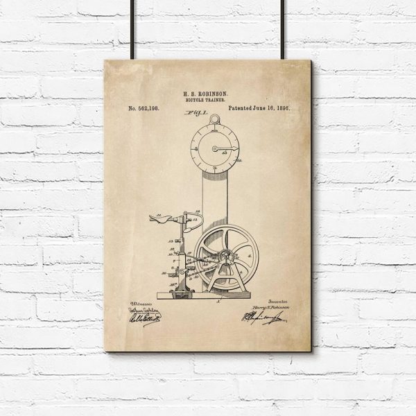 Plakat projekt rowerka treningowego