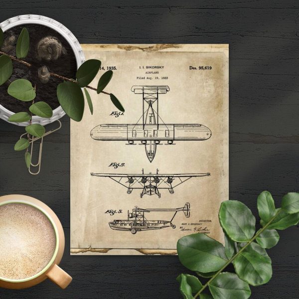 Plakat z kontrukcją samolotu