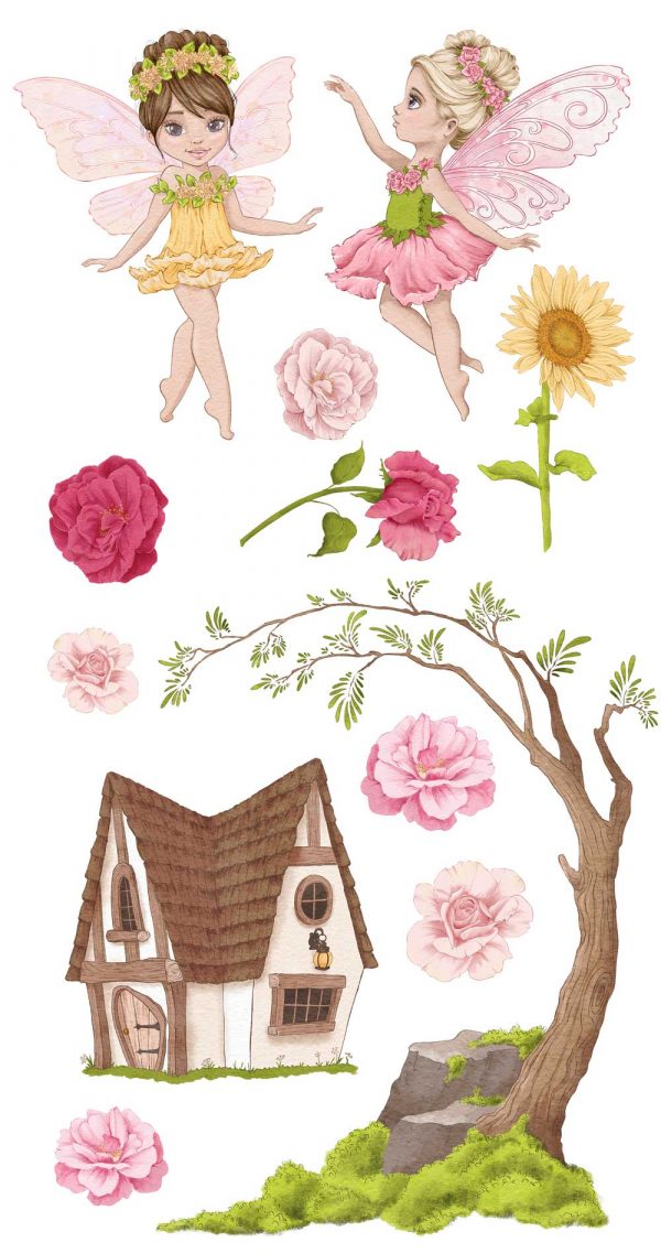 Kolorowe naklejki dla dziewczynek - Leśna kraina