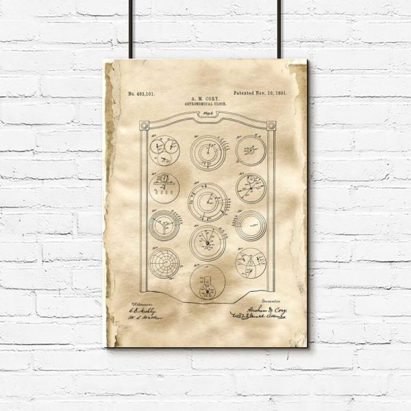 Zegar planetarny - plakat