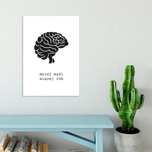 Plakat z napisem do sypialni - Rób więcej