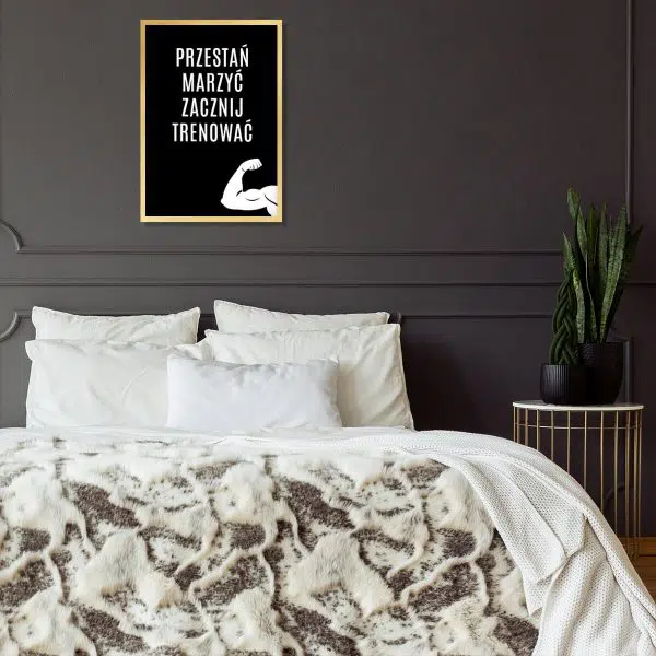 Motywacyjny plakat z sentencją