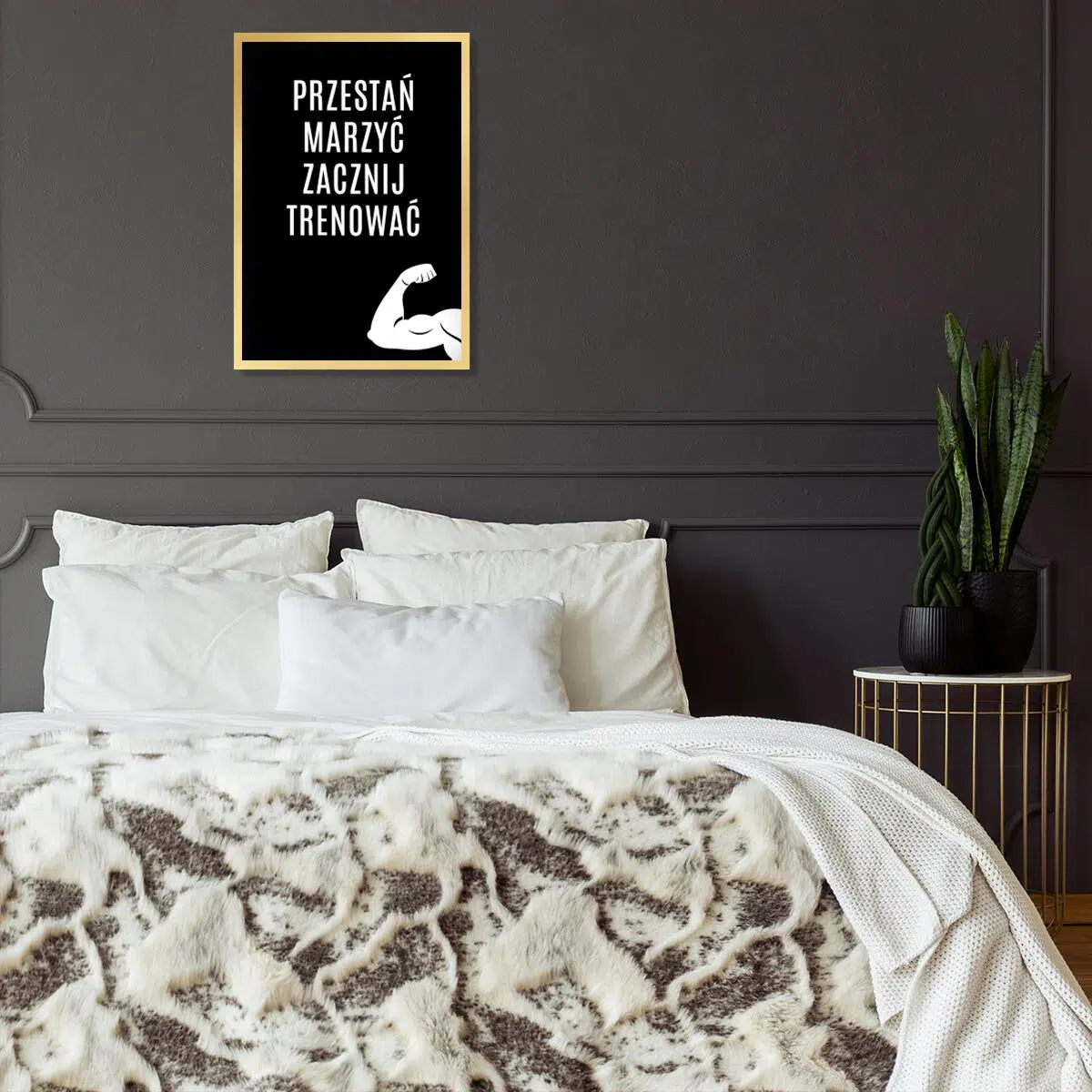 Motywacyjny plakat z sentencją